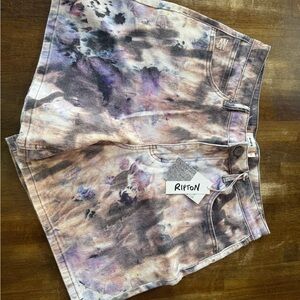 Ripton Women's Artistic Jean Shorts - Multicolor